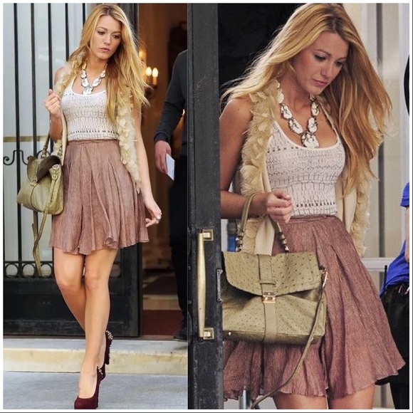 ASO SERENA VAN DER WOODSEN RODARTE PLEATED SKIRT - S - Picture 6 of 7